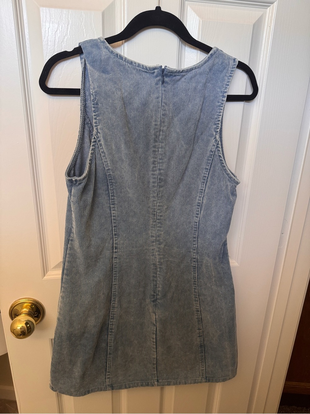 Pink Lily Light Blue Denim Mini Dress with Front Zip - Picture 3 of 7